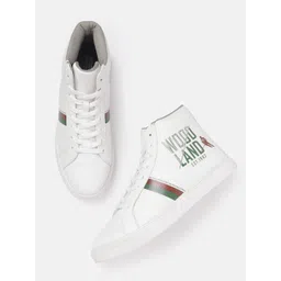 Woodland Men Brand Logo Printed Mid-Top Sneakers