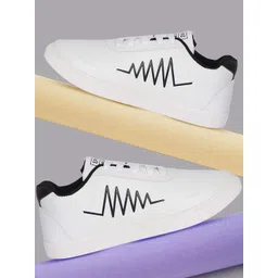 glitchez Men Lace-Ups Round Toe Sneakers