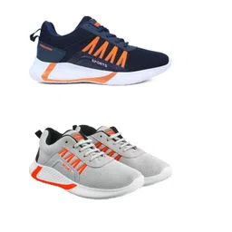 Free Kicks Men Multicoloured Mesh Marking Running Sports Shoes