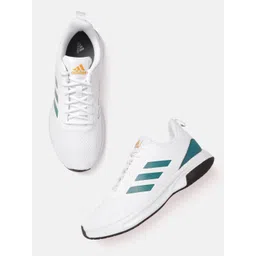 ADIDAS Men White Woven Design Accelar Running Shoes