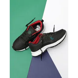 glitchez Men Textured Round Toe Lace Ups Memory Foam Sneakers