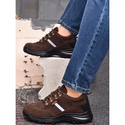Ozarro Men Suede Leather Steel Toe Safety Casual Shoes