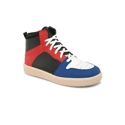 glitchez Men Colourblocked Round Toe Lace-Ups Sneakers