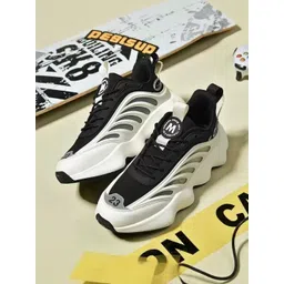 Air Italy Men Colourblocked Mesh Running Non-Marking Lace-Ups Sports Shoes