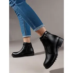 Kliev Paris Women Ankle-Length Boots with Side Zipper Boots