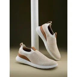 Campus Men Woven Design Slip-On Sneakers