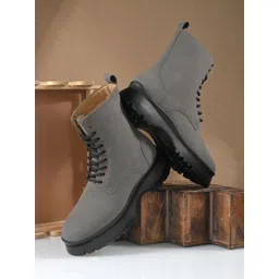 DressBerry Women Round Toe Mid-Top Lace Up  Boots