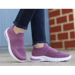 Trendy Walking with Memory Foam Non Skit PVC Sole Slip On Sport Shoe Running Shoes For Women