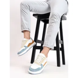 OZZOH Men Colourblocked PU Sneakers