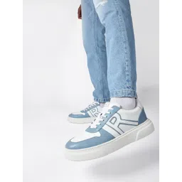 RARE RABBIT Men Cygnus Pro Colourblocked Leather Sneakers