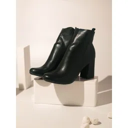 Inc 5 Black Party Block Heeled Boots