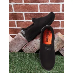 CLYMB Men Black Mesh Walking Non-Marking Shoes