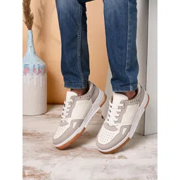 San Frissco Men Colourblocked Round Toe Lace-Ups Sneakers