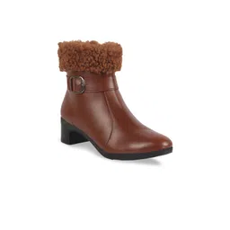 FAUSTO Women Casual Block-Heeled Winter Boots