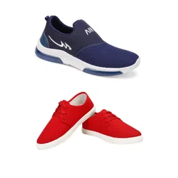 Free Kicks Men Multicoloured Mesh Marking Running Sports Shoes