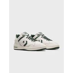 Converse Cup Sole Men White Leather Round Toe Low-Top Lace-Ups Seakers