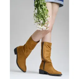 Hvnly by Shoetopia Women's Tan Casual Boots