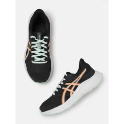 ASICS Women Woven Design Round-Toe Jolt 4 Running Shoes with Brand Logo Detail