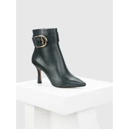 Oroh Women Pointed Toe Leather Stiletto Boots