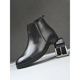 Roadster Men Solid Mid-Top Zip Fastening Chelsea Boots