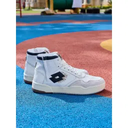 Lotto Men's Hoop Star OG High White & Black Sneakers