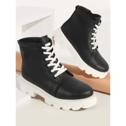 Fausto Women's Black Derby Boots