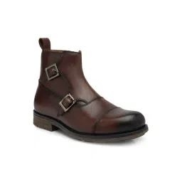 Teakwood Leathers Men's Dark Brown Monk Boots