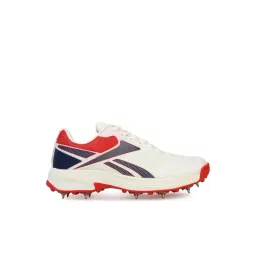 Reebok Men's White, Red & Blue Cricket Shoes