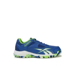 Reebok Men's Blue, White & Lime Cricket Shoes