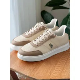 U.S. Polo Assn. Men's Beige Casual Sneakers