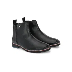 Azzaro Black Men Textured Regular Boots