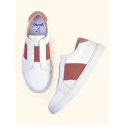 yoho Women Colourblocked PU Slip-On Sneakers