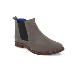 LEEPEETER Men Casual Block-Heeled Chelsea Boots