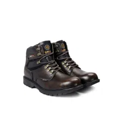 Bacca Bucci Men's Steel Toe Brown Derby Boots