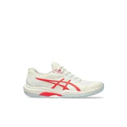 Asics Women's GAME FF PICKLEBALL Cream & Flash Red Tennis Shoes