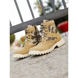 Bacca Bucci Men's Military Tan Derby Boots