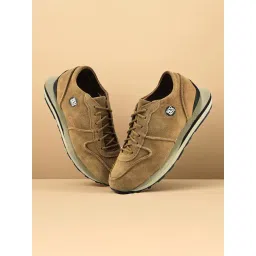 Woodland Men's Camel Casual Sneakers