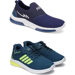 Free Kicks Men Multicoloured Mesh Marking Running Sports Shoes