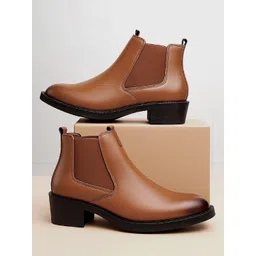 Bxxy Men Height Increasing Formal Ankle-Length Chelsea Boots