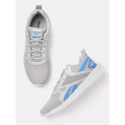 Reebok Men Grey & Blue Woven Design Rout 2 Running Shoes