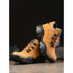 Vellinto Men High Top Lace-Ups Biker Boots