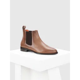 Oroh Women Casual Block-Heeled Chelsea Boots