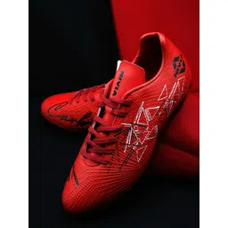 NIVIA Men Leather Football Non-Marking Lace-Ups Sports Shoes