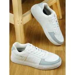 Campus Men White Colourblocked PU Sneakers