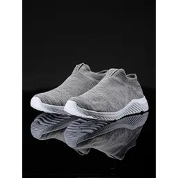 ASIAN Men Grey Mesh Moonwalk-01 Running Non-Marking Sports Shoes