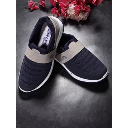 ASIAN Men Navy Blue & Grey Running Non-Marking Shoes