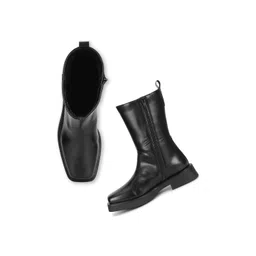 yoho Women High Top  Square Toe Block Heeled Winter Boots