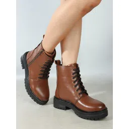 ELLE Women Heeled Mid-Top Regular Boots