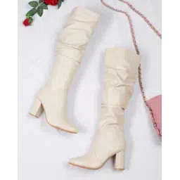 Women Mid-Calf Boots with Zipper Closure