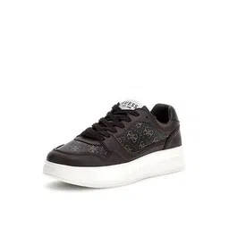 Men Lace-Up Sneakers with Leather Upper